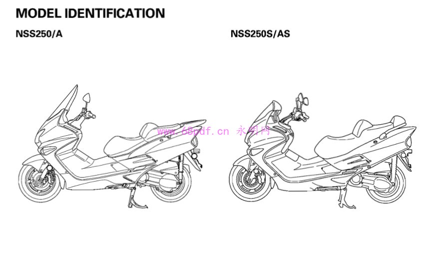 2001-2007 本田NSS250 S A AS 维修手...