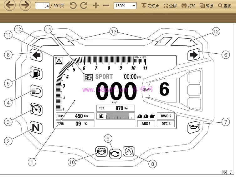 2017 杜卡迪揽途MTS 1200 S车主使用说明书 用户指南中文2016