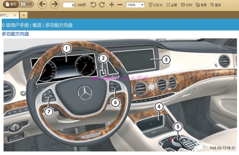 2015-2017 迈巴赫S500 4MATIC 使用说明书 车主用户手册 2016